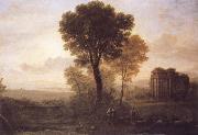 Claude Lorrain Landscape with Jacob,Rachel and Leah at the Well oil painting reproduction